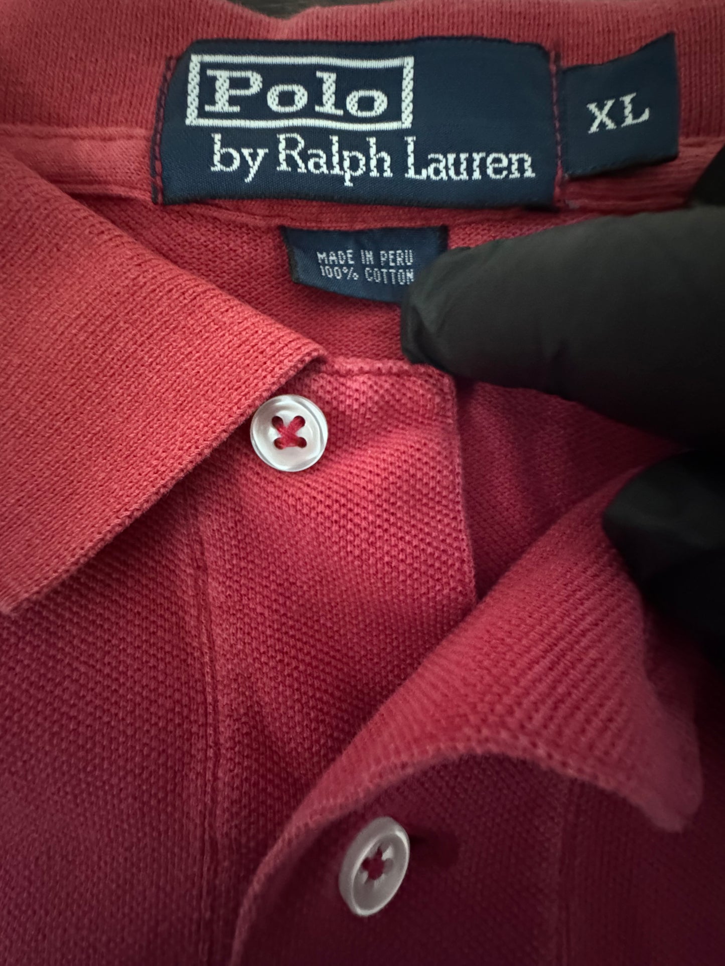 Polo by Ralph Lauren Малиново Поло XL — Мъжка Риза 100% Памук