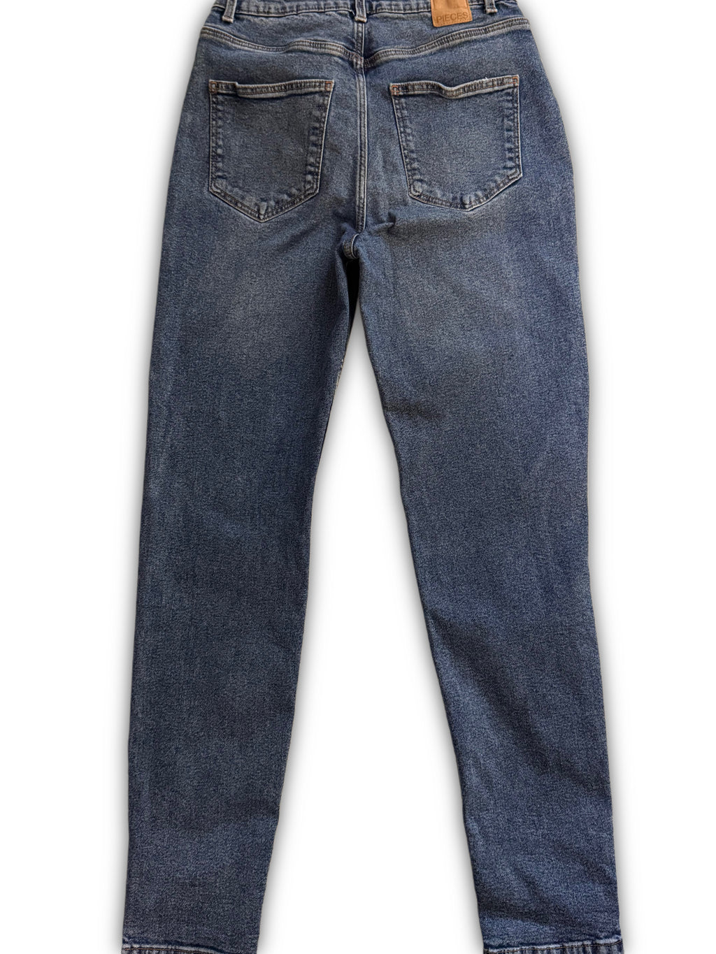 Pieces – Дамски дънки със силно висока талия – Тъмносини – Размер (S-М)