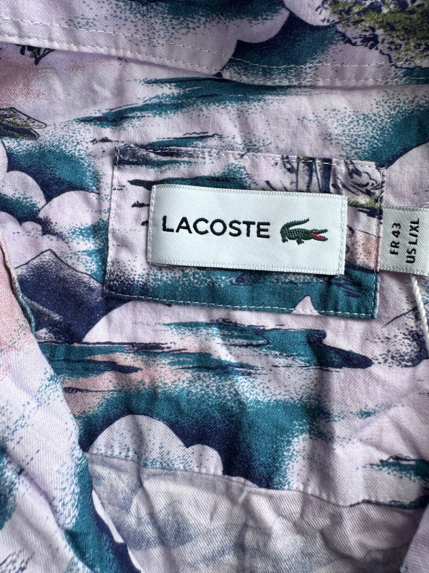 Lacoste риза с къс ръкав “Greetings from France” – FR43/L/XL