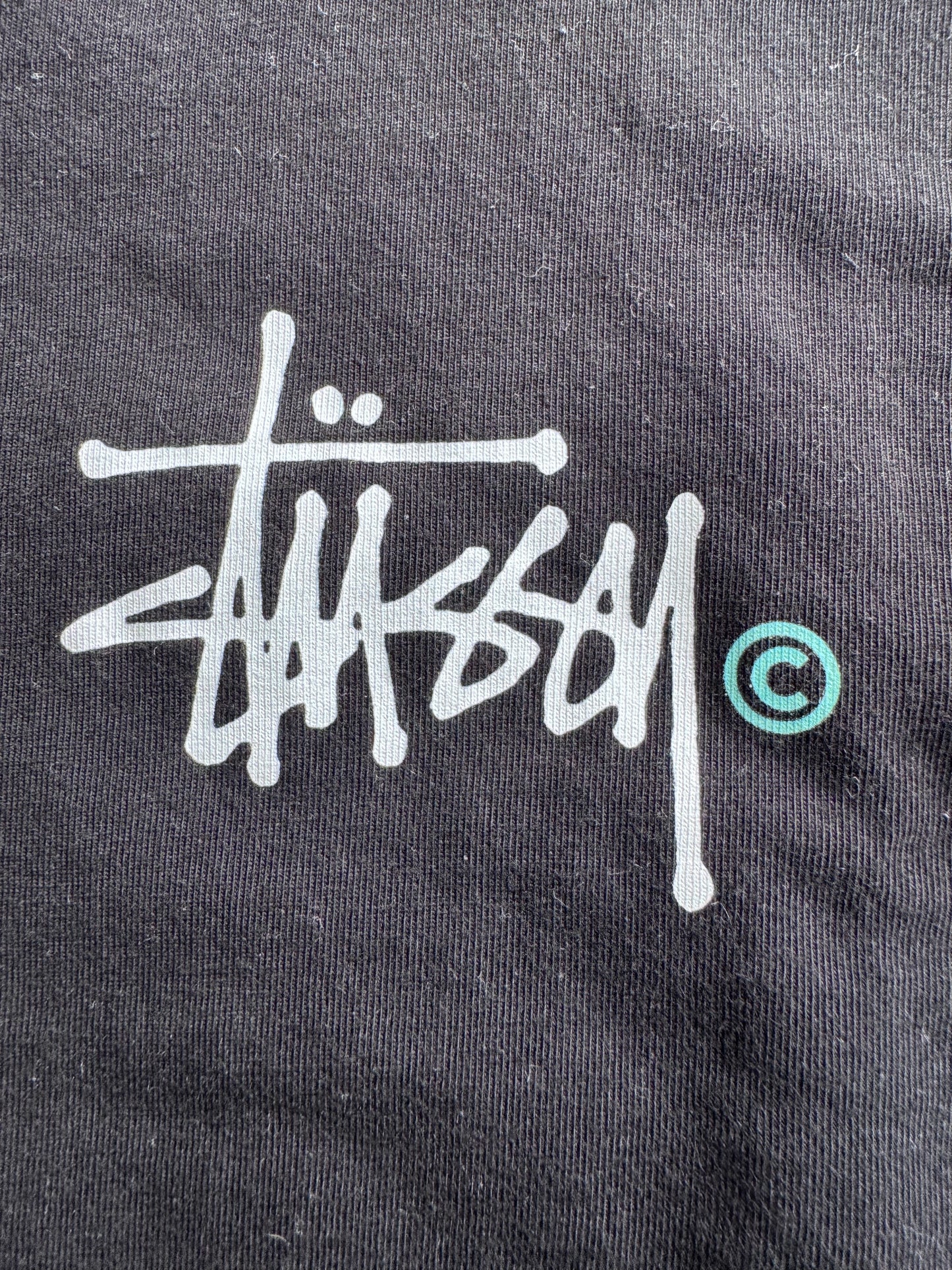 Stussy тениска черна – голямо графити лого, размер L