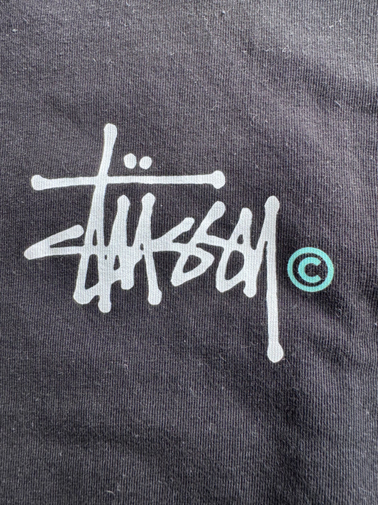 Stussy тениска черна – голямо графити лого, размер L