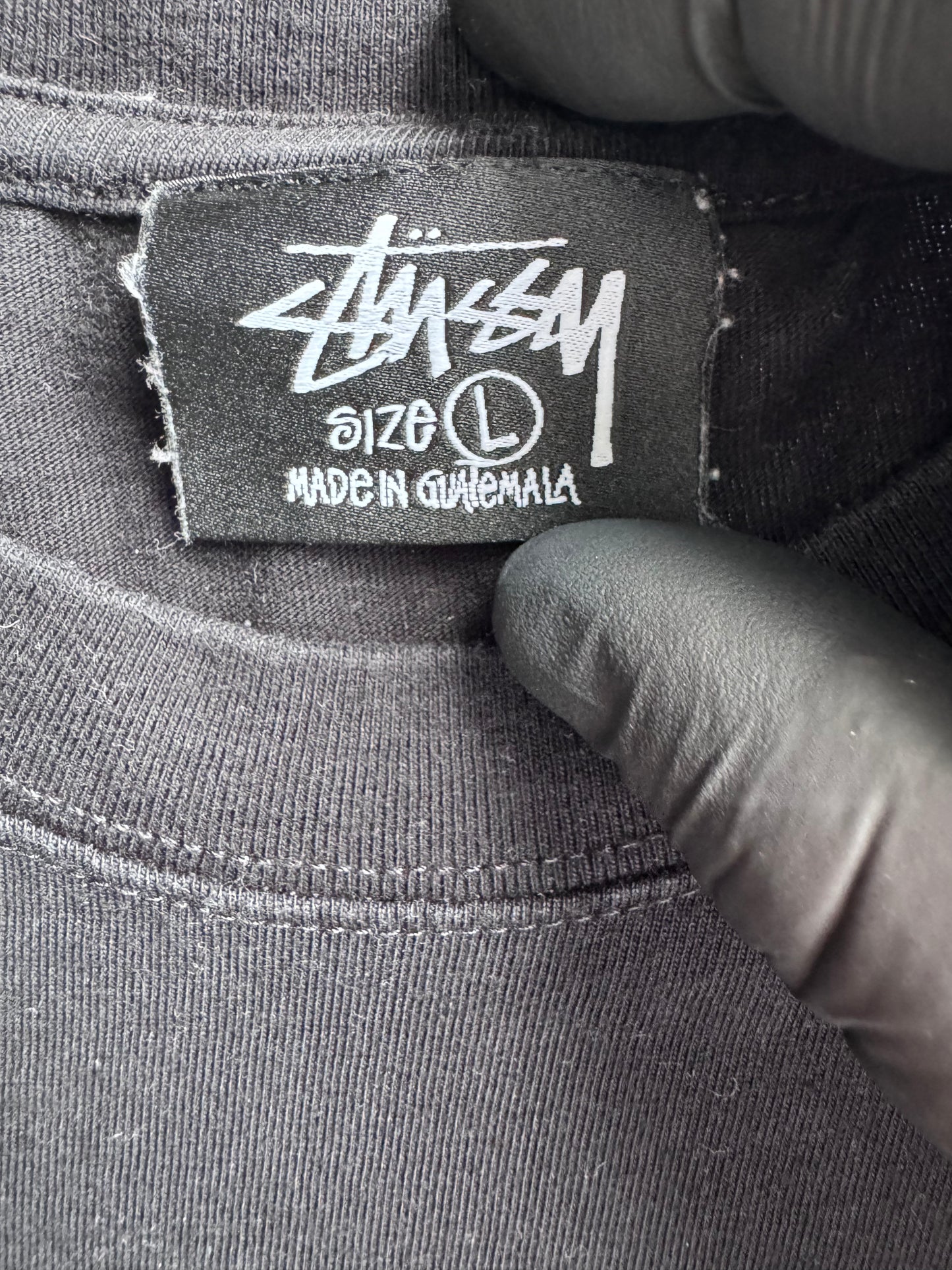 Stussy тениска черна – голямо графити лого, размер L