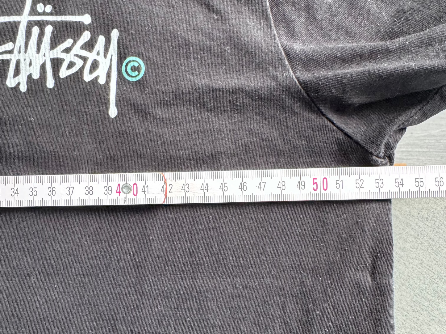 Stussy тениска черна – голямо графити лого, размер L