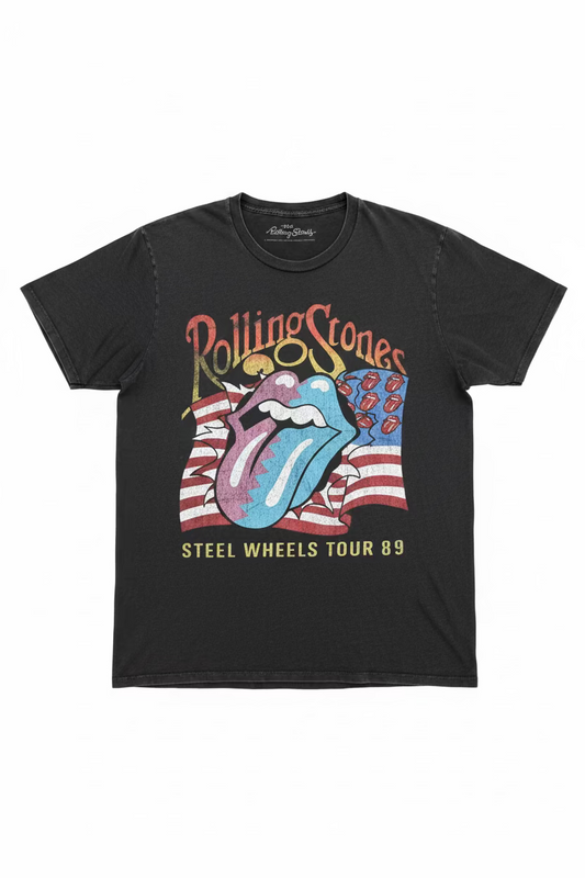 The Rolling Stones тениска – Steel Wheels Tour 89, официален мърч