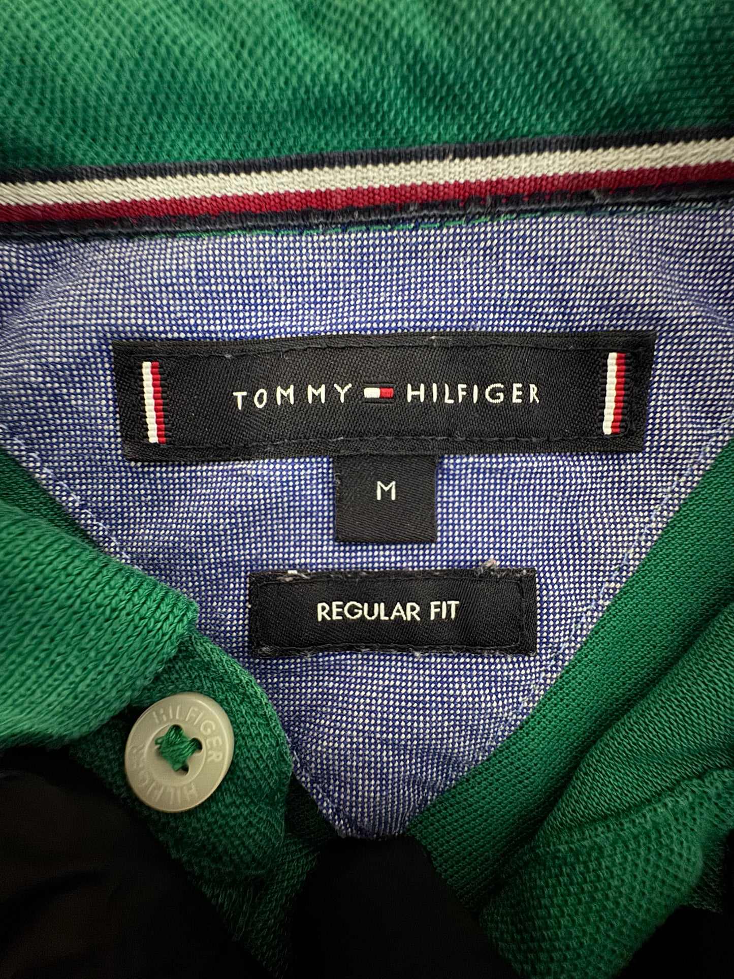 Tommy Hilfiger Зелено Поло M Мъжка Риза Regular Fit 100% Памук