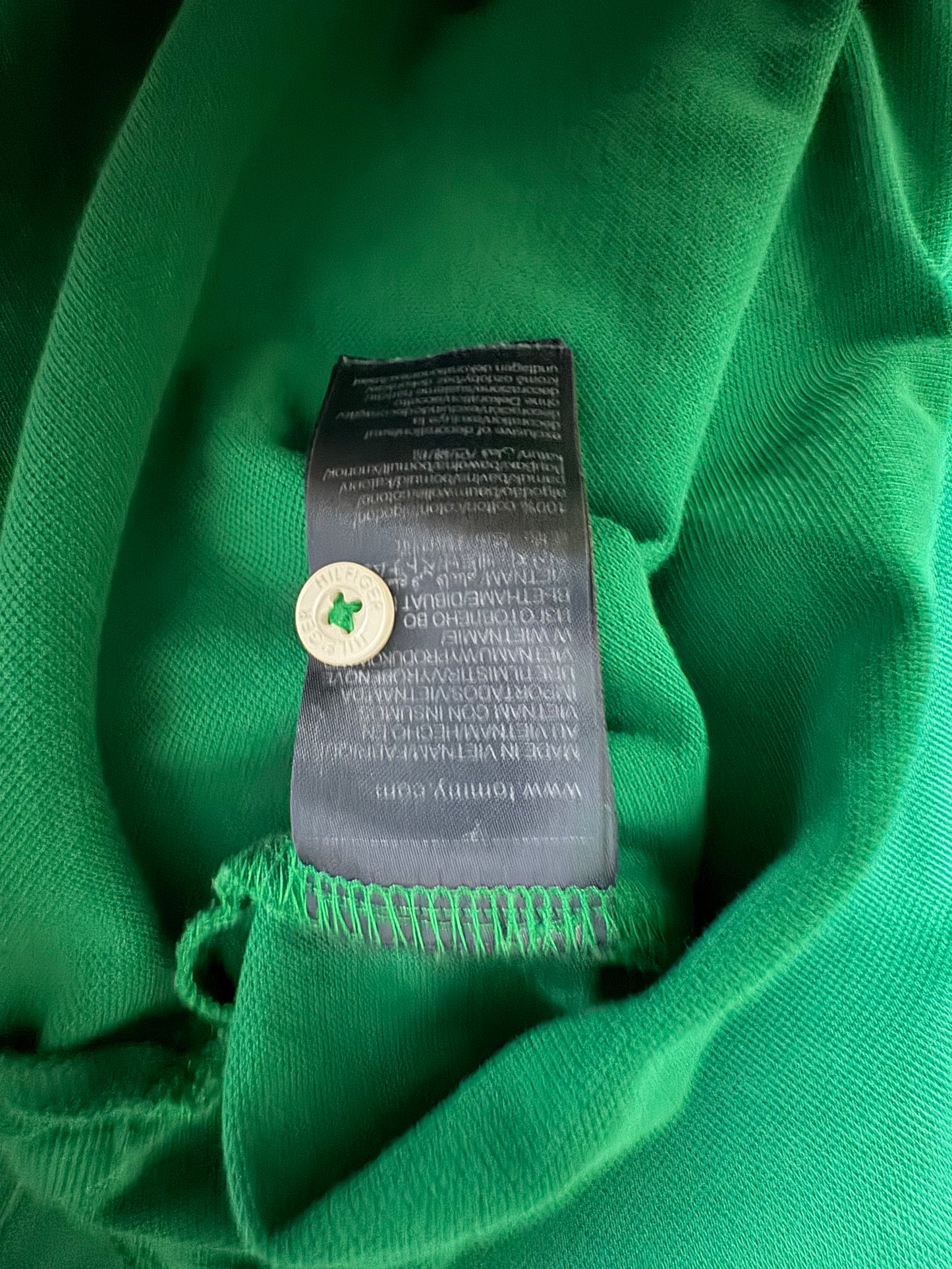 Tommy Hilfiger Зелено Поло M Мъжка Риза Regular Fit 100% Памук