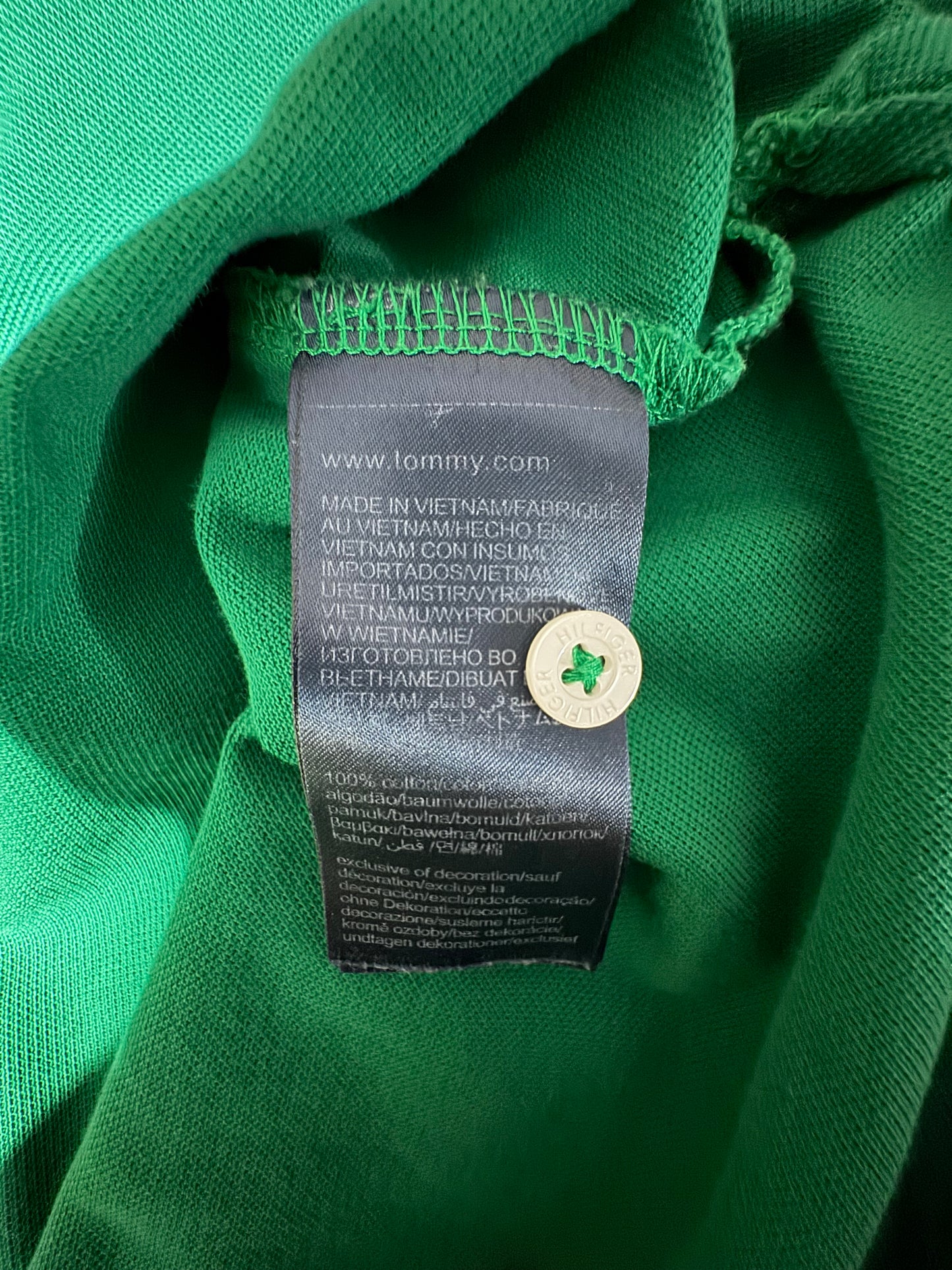 Tommy Hilfiger Зелено Поло M Мъжка Риза Regular Fit 100% Памук